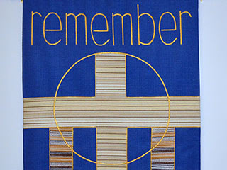 Remember banner with cross