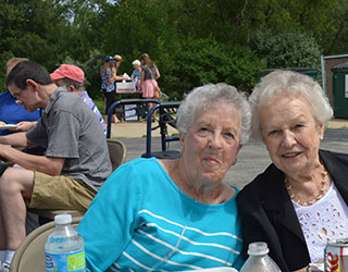 women at picnic